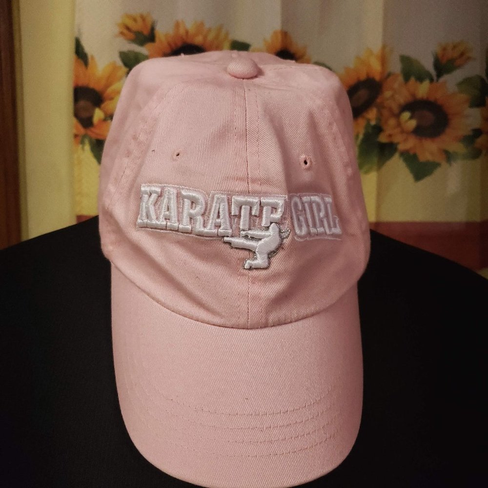 Karate Girl Pink Hat Embroidered